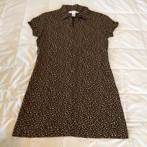 Vintage Express Zipper Dress 7/8 Brown